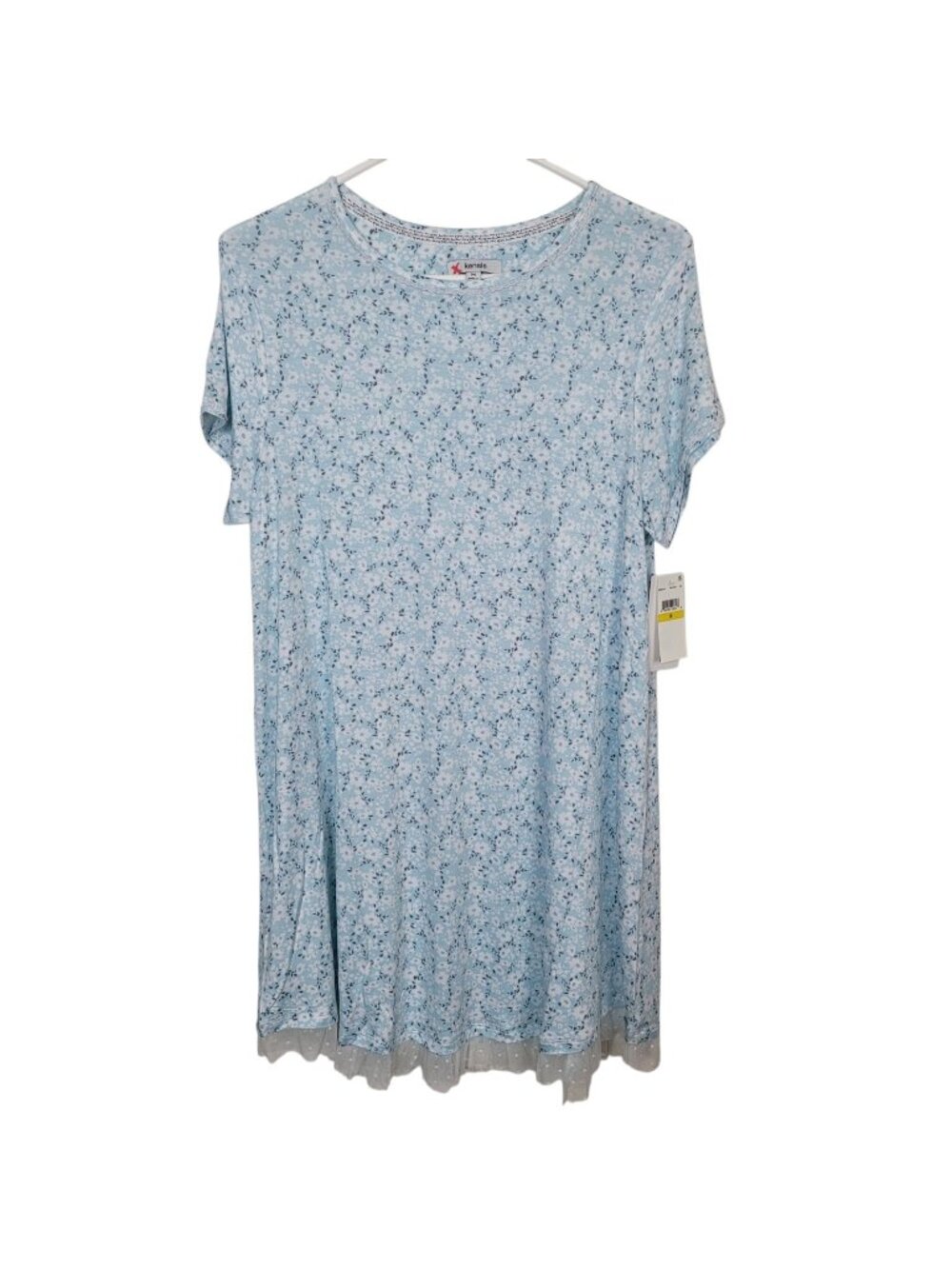 Kensie Nightgown Light Blue Floral Sz Med NWT Pajamas Sleep Dress Feminine